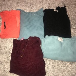 5 sweaterTOPS for $14 all LARGE